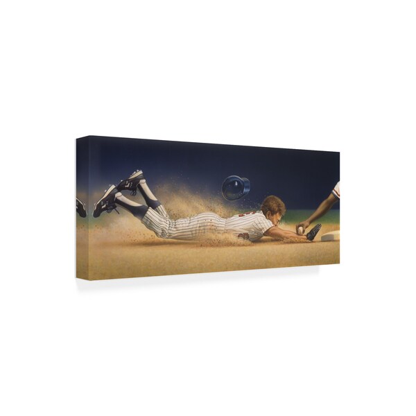 Dan Craig 'Baseball Player' Canvas Art,8x19